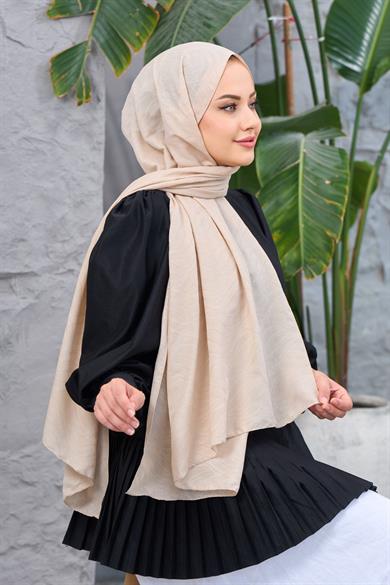 Latte Kendinden Desenli Fresh Şal