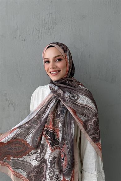 Latte Mahra Authentic Indian Silk Shawl