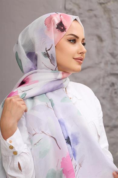 Lilac Cotton Silk Shawl
