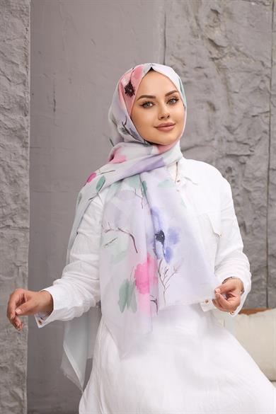 Lilac Cotton Silk Shawl