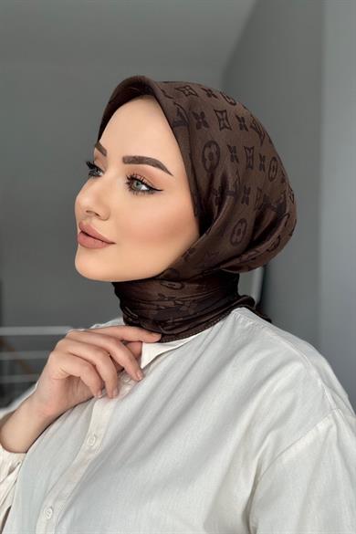 Lv desenli esarp kahve