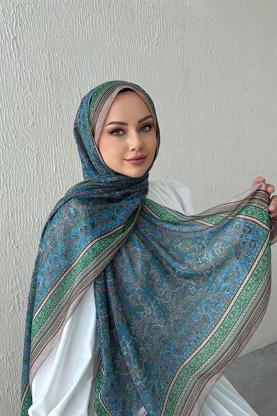 Blue Bohemian Modal Silk Shawl