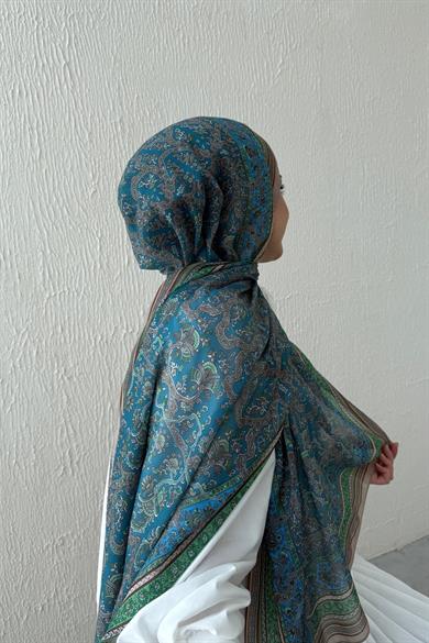Blue Bohemian Modal Silk Shawl
