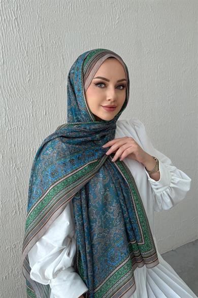 Blue Bohemian Modal Silk Shawl