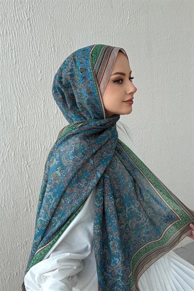 Blue Bohemian Modal Silk Shawl