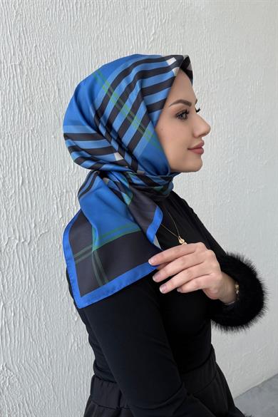 Mavi Burbry Twill Eşarp