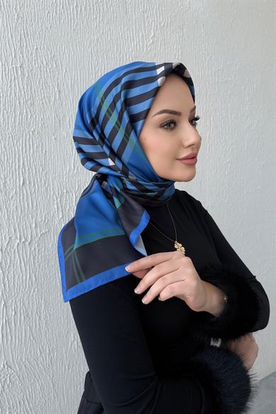 Mavi Burbry Twill Eşarp