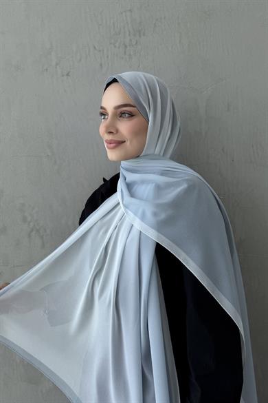 Mavi Degrade İthal Kumlu İpek Şal