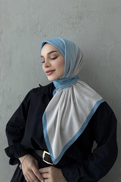 Mavi Degrade Modal İpek Eşarp