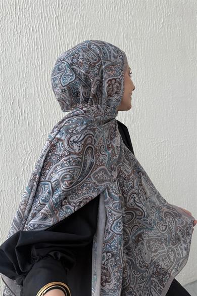 Mavi Harmoni Modal İpek Şal