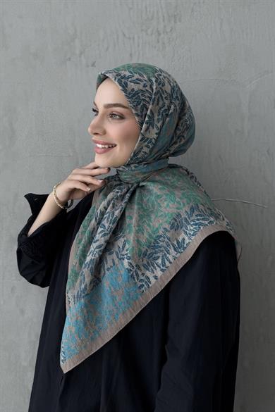 Blue Nirva Bohemian Modal Silk Shale Scarf