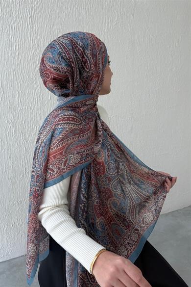 Blue Authentic Indian Silk Shawl