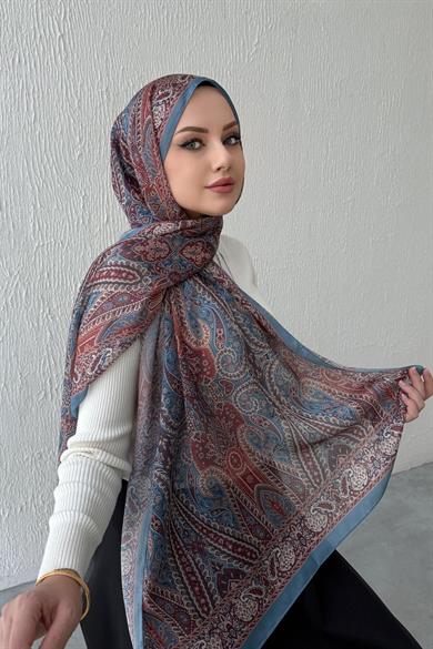 Blue Authentic Indian Silk Shawl