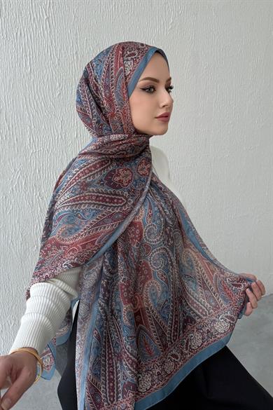 Blue Authentic Indian Silk Shawl