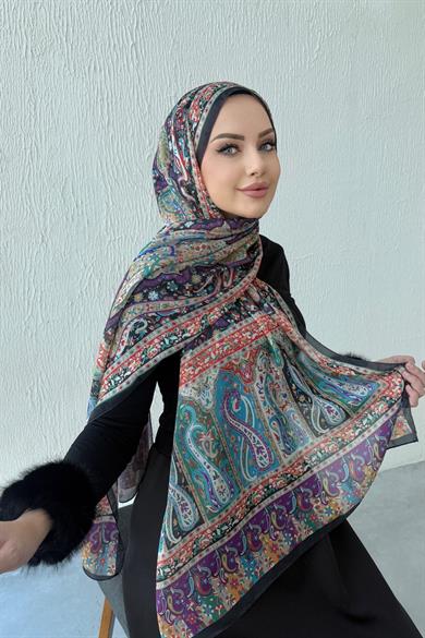 Purple Bergüzar Authentic Indian Silk Shawl