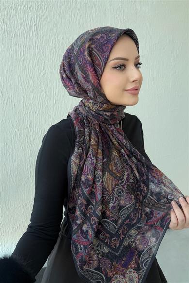 Mor Bohem Modal İpek Şaleşarp