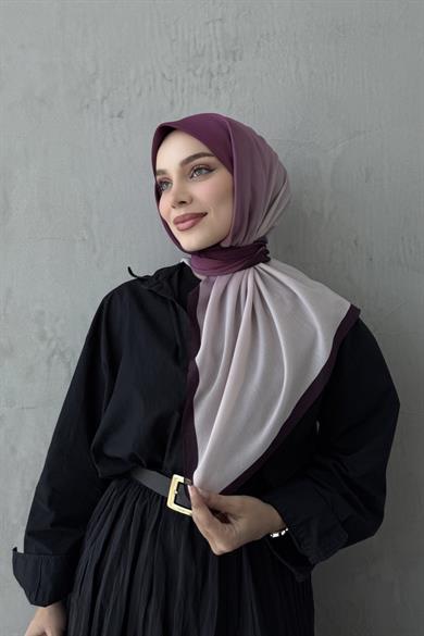 Mor Degrade Modal İpek Eşarp
