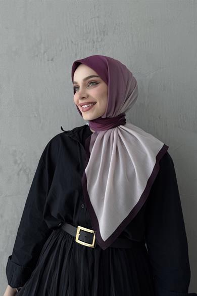 Mor Degrade Modal İpek Eşarp