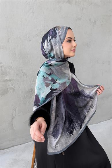 Mor Feriha Kumlu İpek Şal
