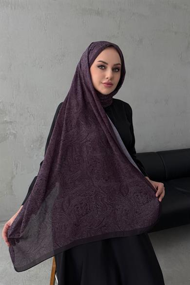 Mor Harmoni Modal İpek Şal 