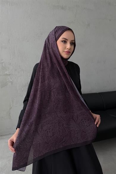 Mor Harmoni Modal İpek Şal 
