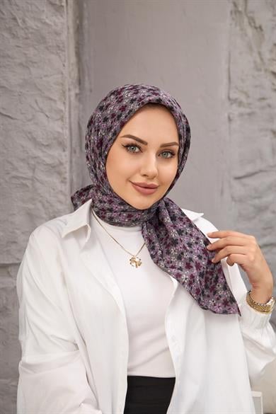 Mor Yonca Naturel Eşarp
