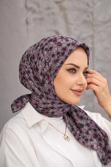 Mor Yonca Naturel Eşarp
