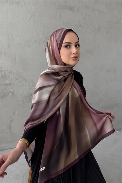 Plum Berçem Sand Silk Shawl