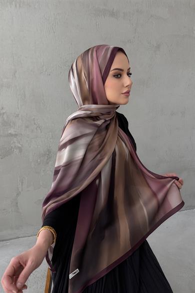 Plum Berçem Sand Silk Shawl