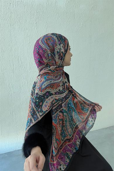 Plum Bergüzar Authentic Indian Silk Shawl