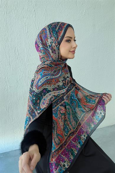 Plum Bergüzar Authentic Indian Silk Shawl