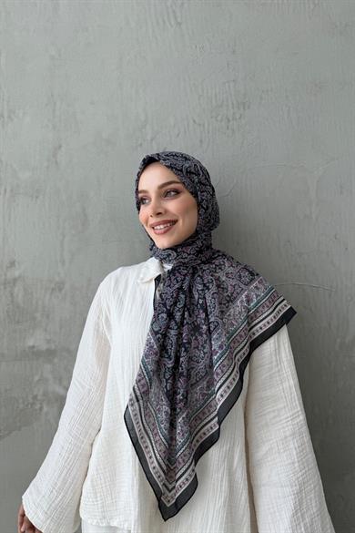 Mürdüm Mahi Bohem Modal İpek Şaleşarp