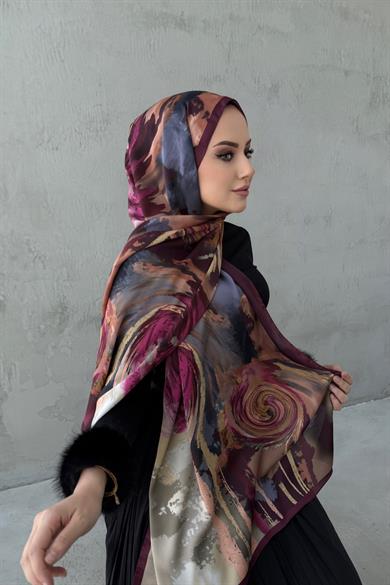 Plum Sahara Sand Silk Shawl
