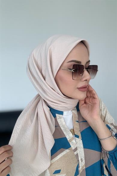 Pamuk Caz Eşarp Açık Bej