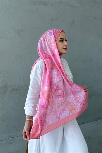 Pink Koza %100 Pamuk Şal 1