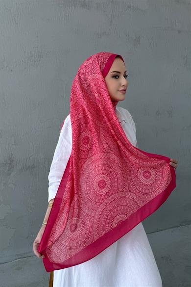 Pink Koza %100 Pamuk Şal 2