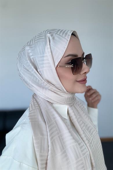 Piramit Desen İpeksi Jakar Şal Deniz Kabuğu