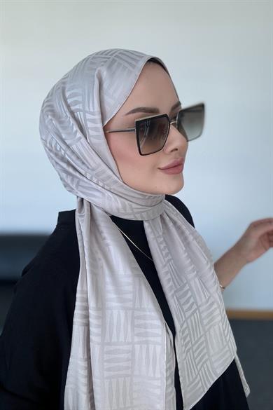 Piramit Desen İpeksi Jakar Şal Taş