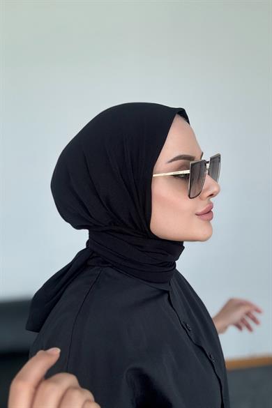 Pratik Elegans Çıtçıtlı Şal Siyah