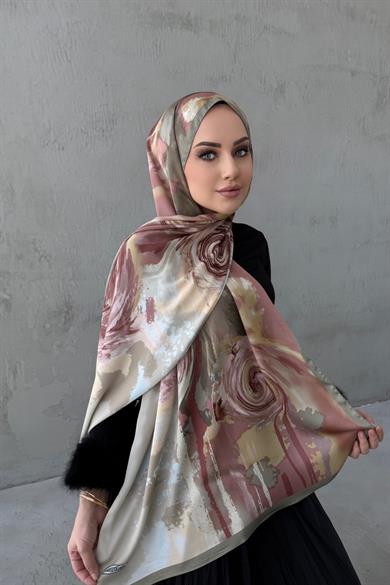 Powder Sahara Sanded Silk Shawl