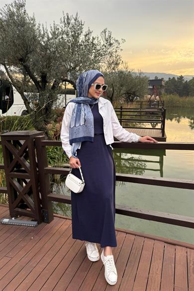 Ribana İçlik Elbise Lacivert