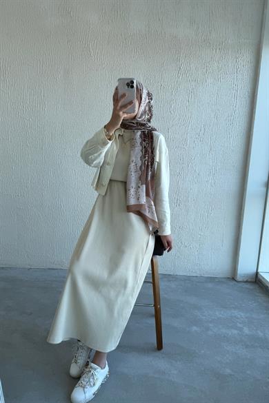 Ribana İçlik Elbise Taş