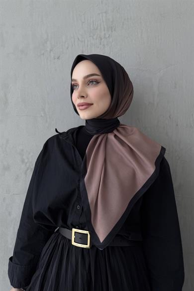 Siyah Degrade Modal İpek Eşarp