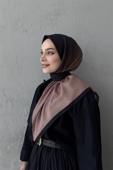 Siyah Degrade Modal İpek Eşarp