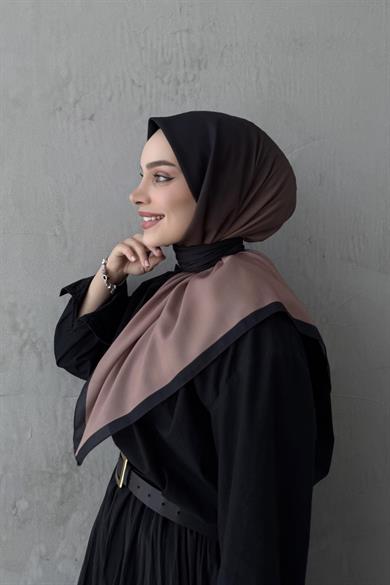 Siyah Degrade Modal İpek Eşarp