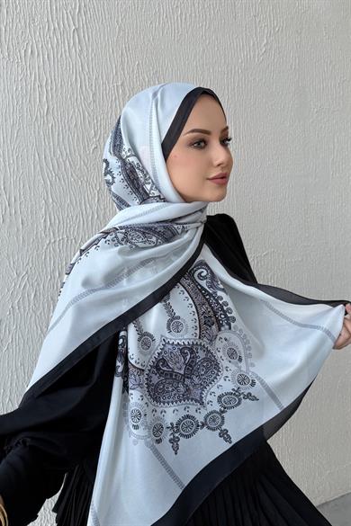 Siyah Etro Etnik Vual İpek Şal