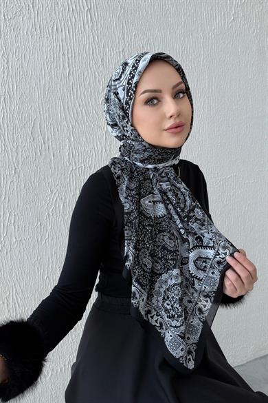 Siyah Etro Modal İpek Şaleşarp