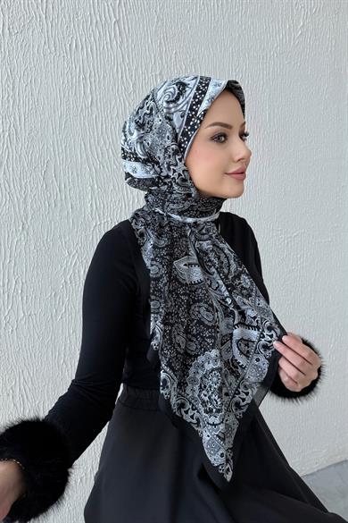 Siyah Etro Modal İpek Şaleşarp