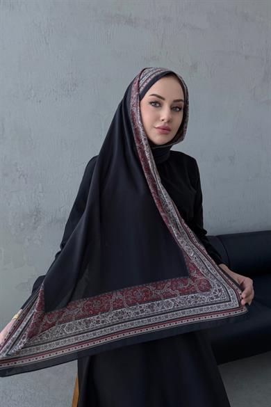Siyah Feira Modal İpek Şal