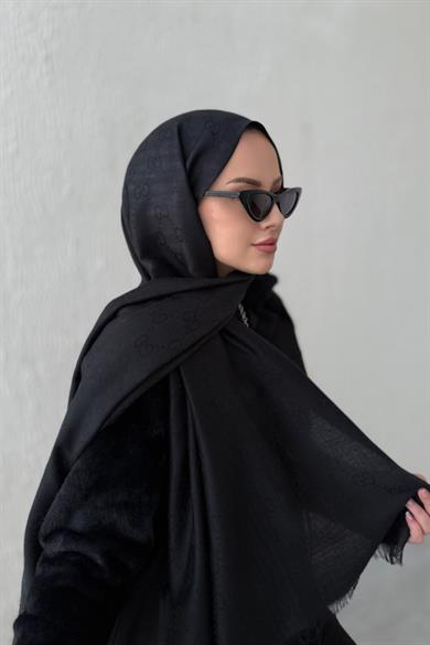 Siyah İthal G Kaşmir Şal